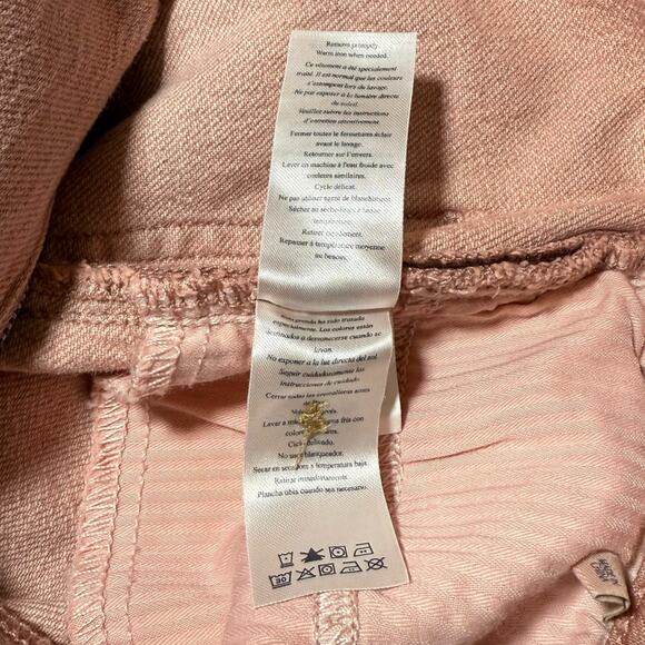 Faherty Harbor Crop Jeans Wide Leg Ankle Length Clay Pink Wash - Size 24 - Picture 8 of 14